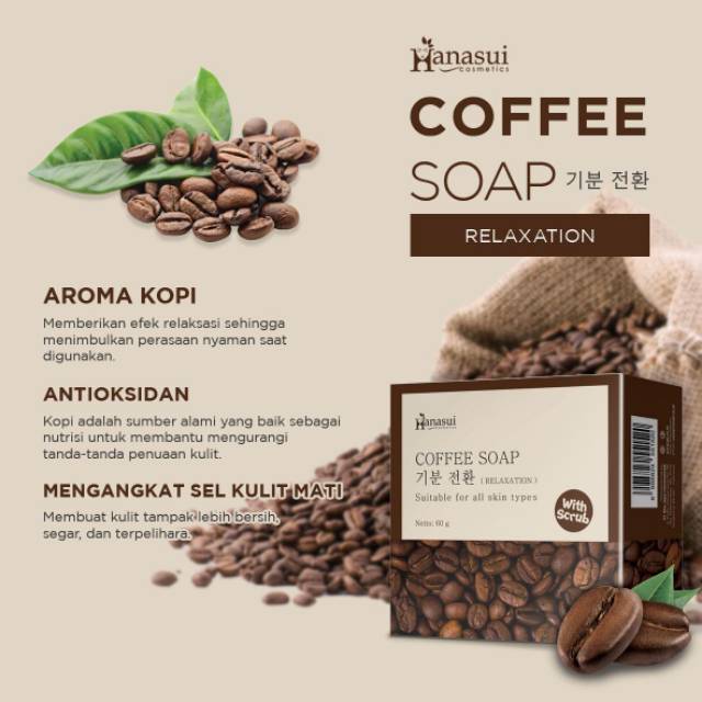 HANASUI COFFEE SOAP  60 GR