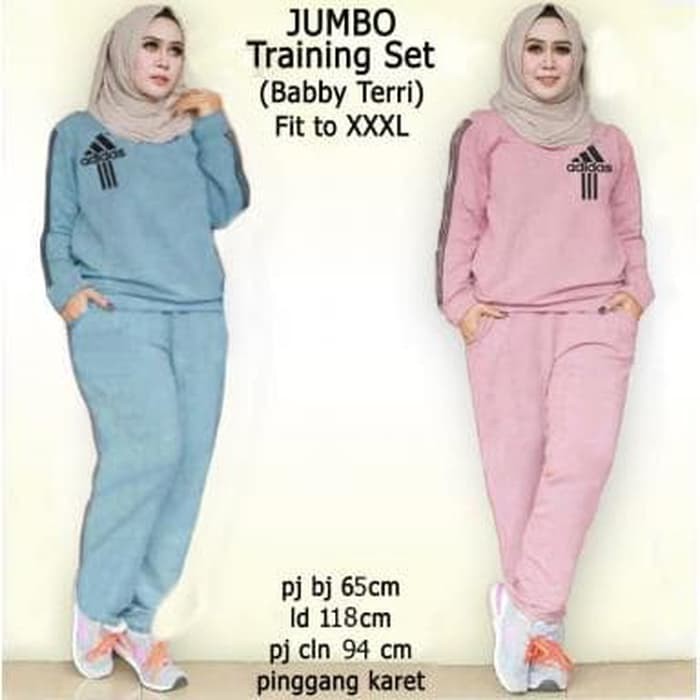 64110 JUMBO TRAINING SET BAJU TRANING SETELAN WANITA DEWASA MODIS