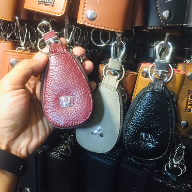 Dompet kunci pria kulit asli res ful oval gantungan stenles #dompet #gantungankumci #keyholder