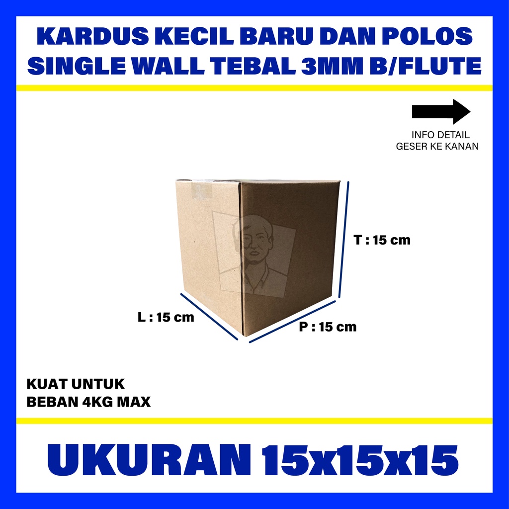 

Kardus Polos Box Karton Murah 15 x 15 x 15