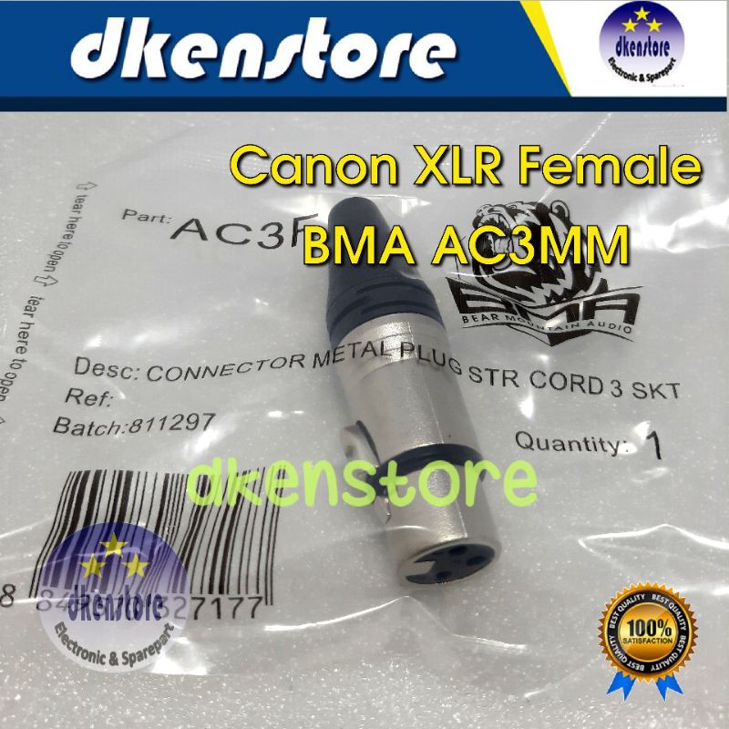 Jek Canon XLR BMA Female AC3F Jack Konektor Cewex ORIGINAL