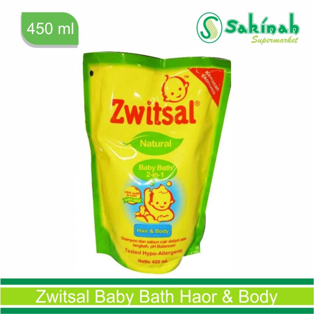 Zwitsal Baby Bath Hair &amp; Body Aloe Vera 450ml