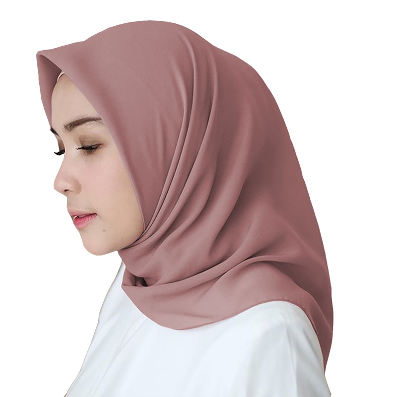Maula Hijab - Kerudung Segi Empat Bella Square Jilbab Segiempat Paris Polos Premium-0