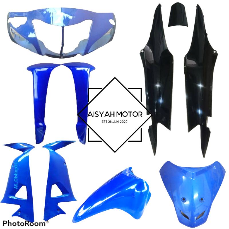 Bodi Halus Honda Supra Fit New Cakram Warna Biru Hitam