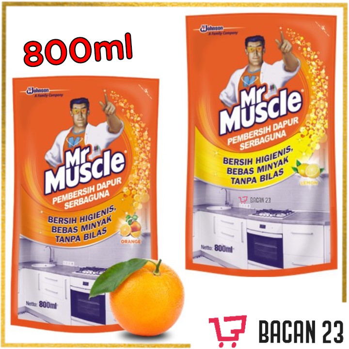 Mr. Muscle Kitchen Refill ( 800 ml )/ Pembersih Dapur / Bacan 23 - Bacan23