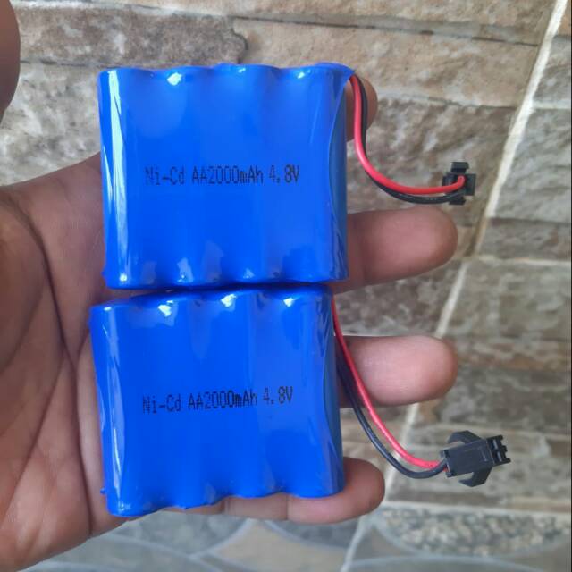  Baterai  mobil  remot RC  4 8V 2000mAh batere mainan remote  