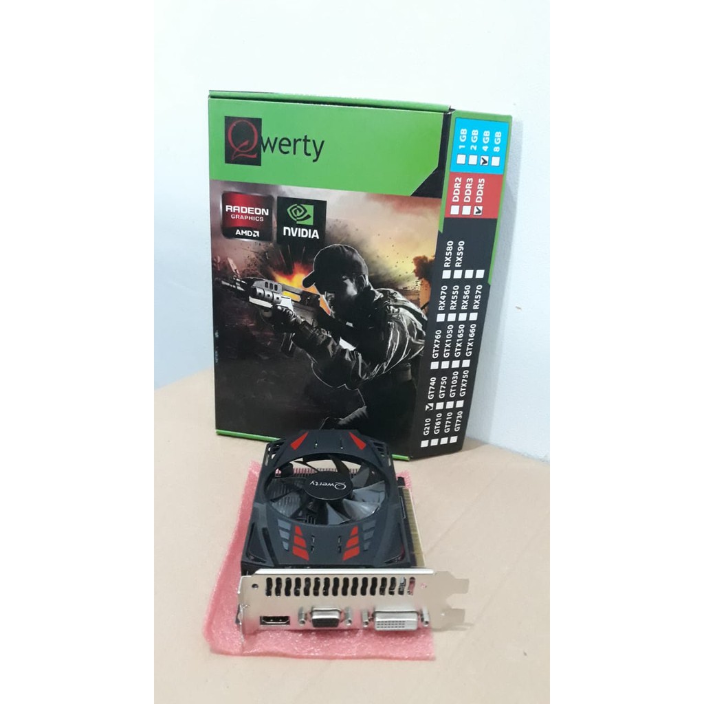 VGA CARD Qwerty Nvidia Geforce GT740 4GB DDR5 128bit - GT 740