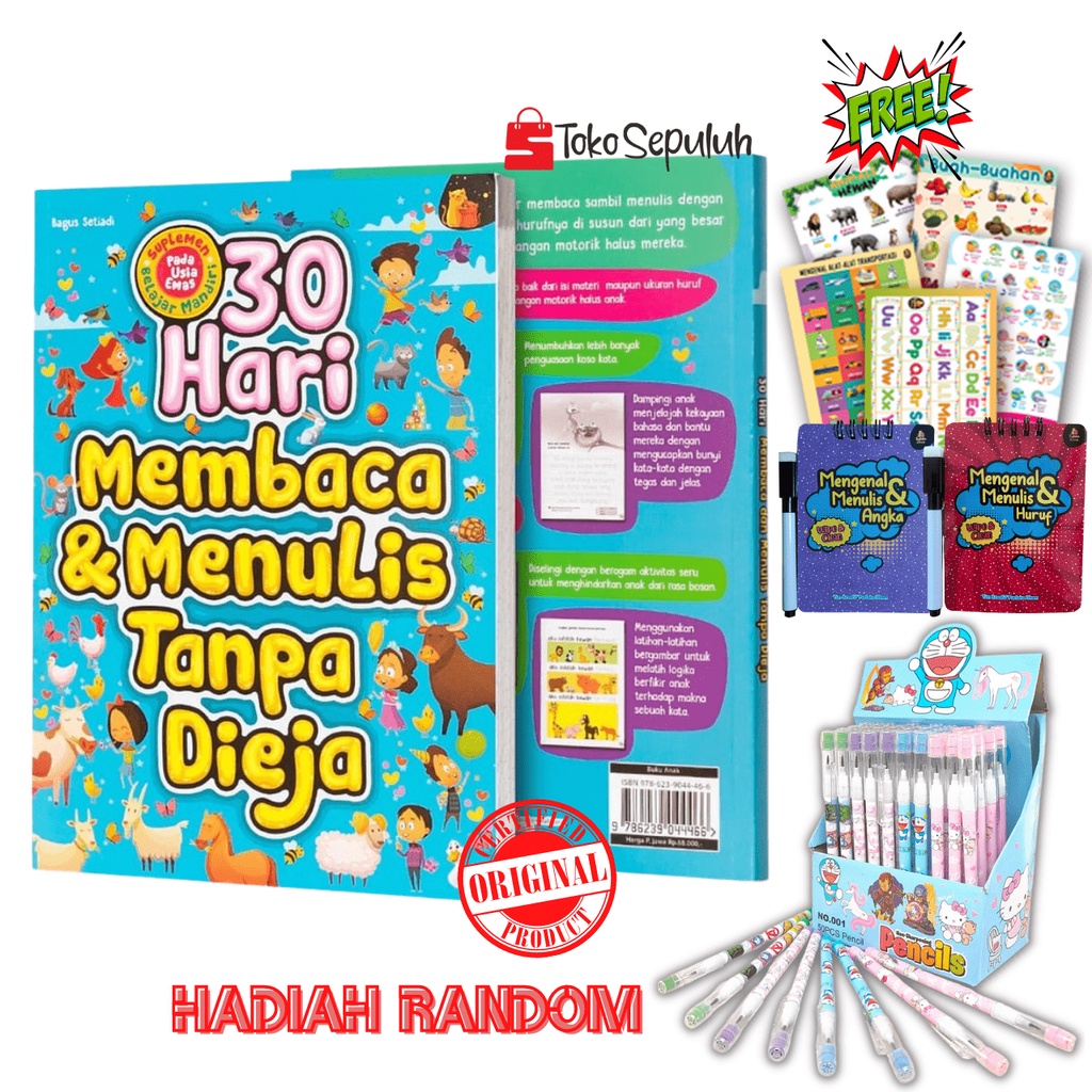 Jual BUKU BELAJAR MEMBACA - BUKU BELAJAR MENULIS - BUKU ANAK TK - 30 ...