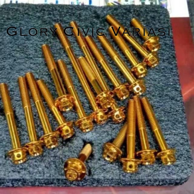 BAUT PROBOLT BAK MESIN BLOK KOPLING VIXION FULL SET KIRI KANAN