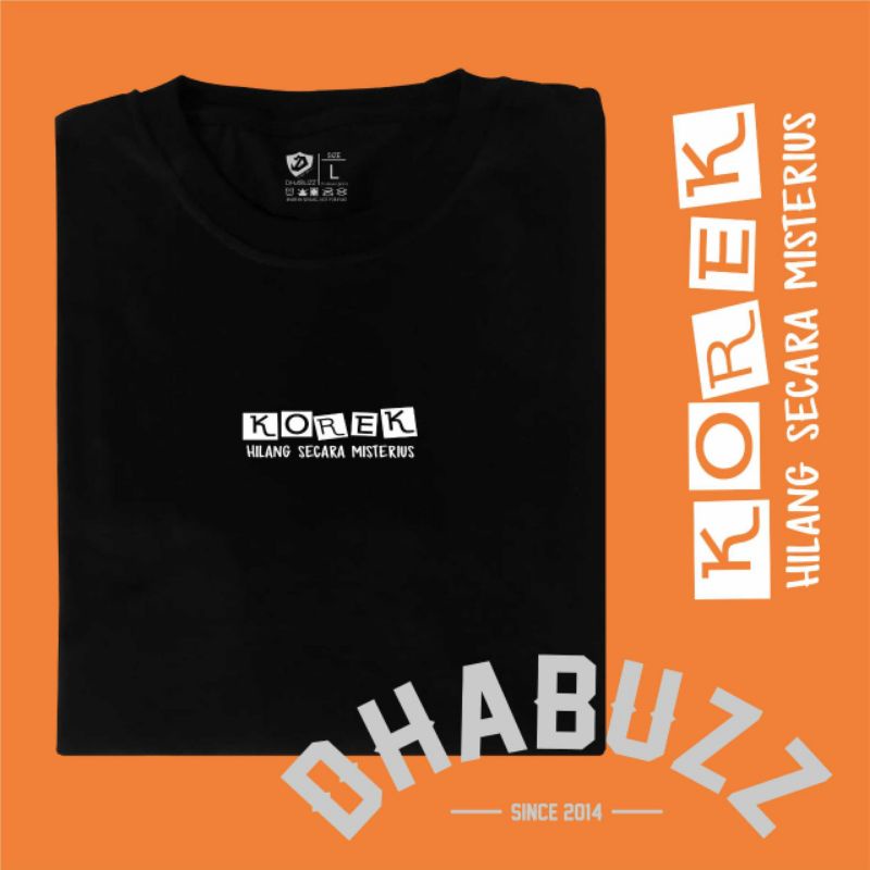 KAOS DISTRO HITAM PRIA LENGAN PENDEK BAHAN KATUN MOTIF KATA TERBARU ORIGINAL DHABUZZ C3