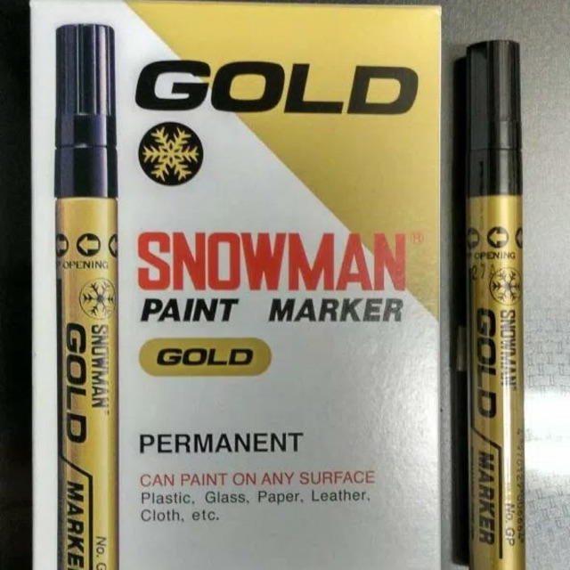 SPIDOL SNOWMAN PAINT MARKER GOLD / EMAS