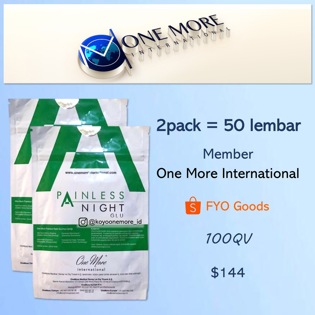 50lembar Painless Night Glu For Member One More International Shopee Indonesia