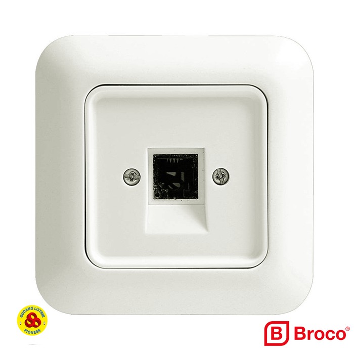 Broco Stop Kontak Telp Gracio 4171 1 Gang Outlet Telp