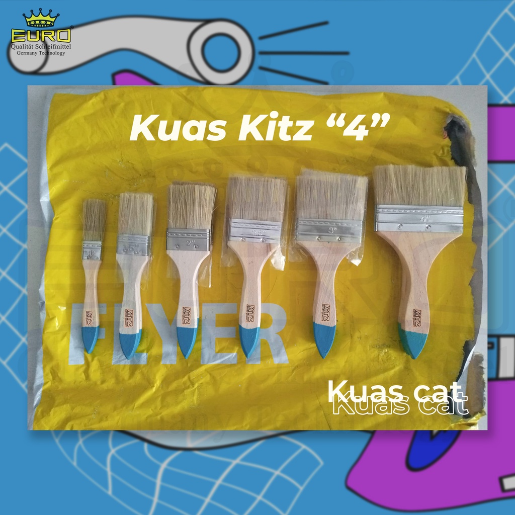 Kuas cat 4 inchi KITZ/kuas MURAH Berkualitas