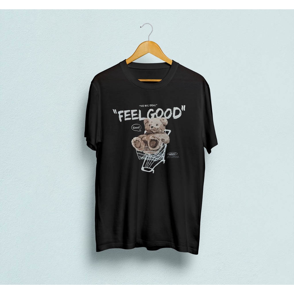 Kaos murah Kaos distro murah baju  distro pria t-shirt murah combed30s BEAR FEELING GOOD