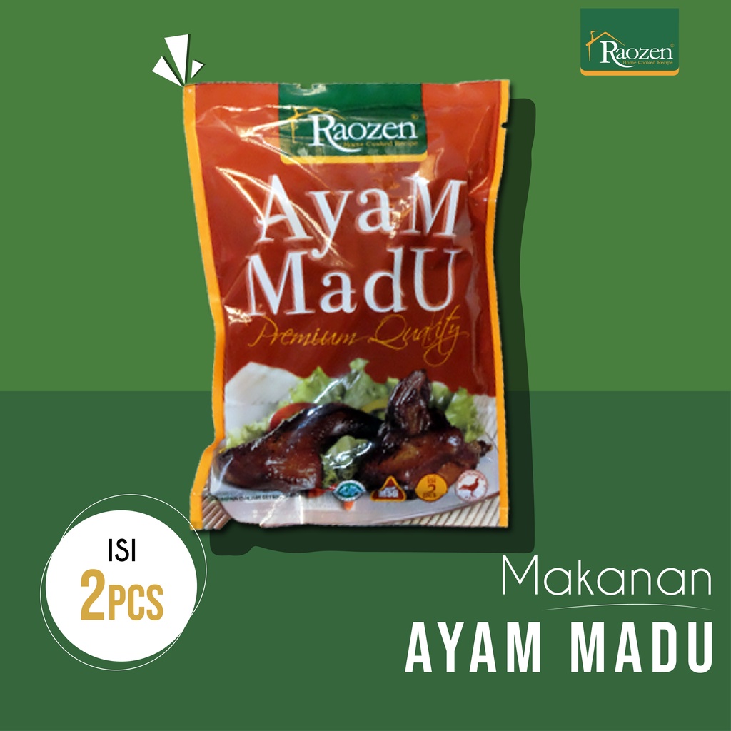 

Raozen Ayam Madu - Masakan Daging Ayam Jantan Bumbu Bakar Madu Siap Saji Rempah Premium Resto 2 Pcs