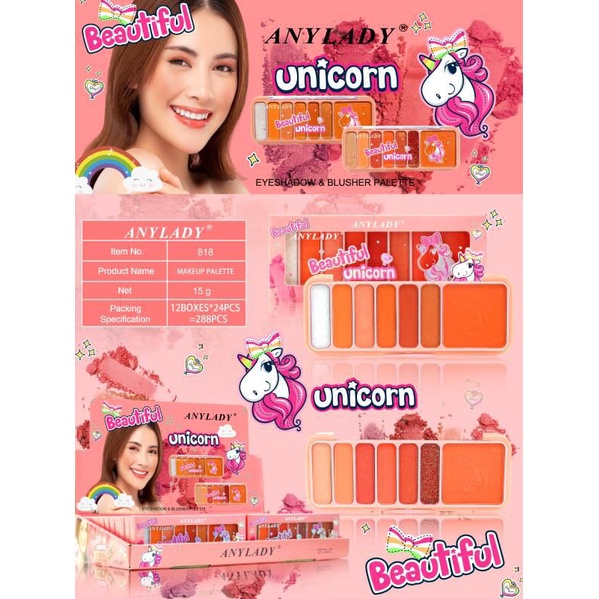 [Per Pc] Eyeshadow Anylady Beautiful Unicorn Orange 818