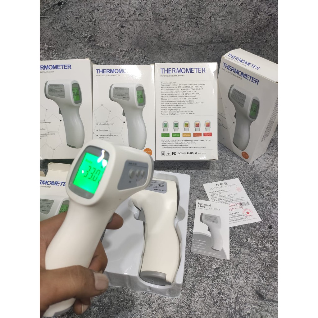 Thermogun Thermometer AIGURA hello DT8826 DT 8826 infrared non contact with laser pointer &amp; GP 100