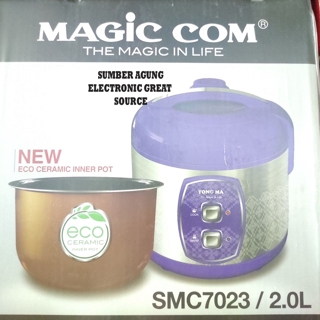 Yongma SMC7023 Tipe 7023 2L 2 Liter Magic Com Stainless Panci Eco Ceramic