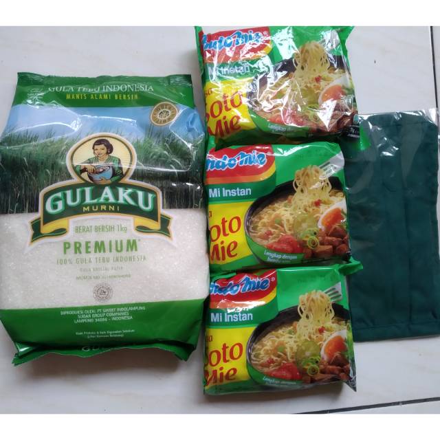 

Gulaku Hampers sembako covid •|• hampers paket berbagi part 2 gula mi instan masker