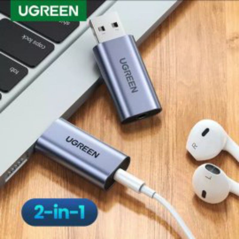 Ugreen Usb Soundcard External Usb 2.0 Stereo Ugreen Sound card to Aux