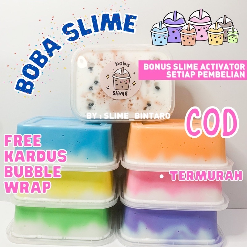 BOBA SLIME BY SLIME BINTARO || BONUS ACTIVATOR || SLIME TERMURAH