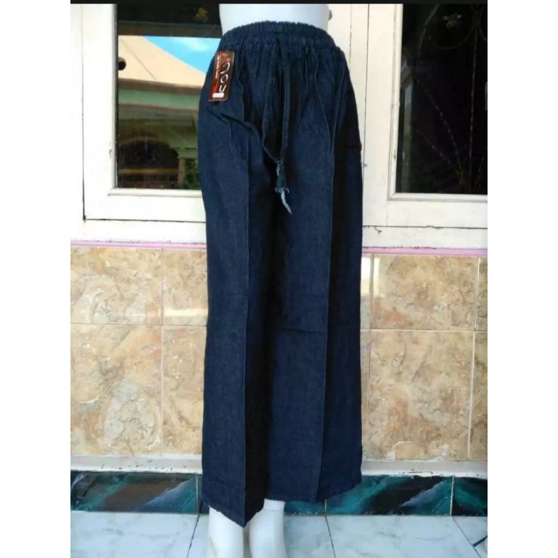 CELANA  KULOT JEANS (M/L/XL) STANDAR WANITA POLOS COD High Waist Jeans