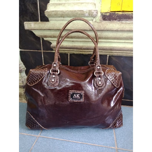 ORIGINAL ANNE KLEIN FULL PATTERN LEATHER, BAGUS NICH, PRELOVED ANNE KLEIN, ANNE KLEIN