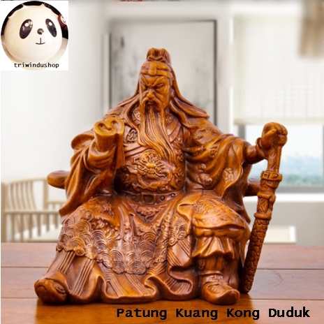 Patung Pajangan Kwan Kong Di Tahta