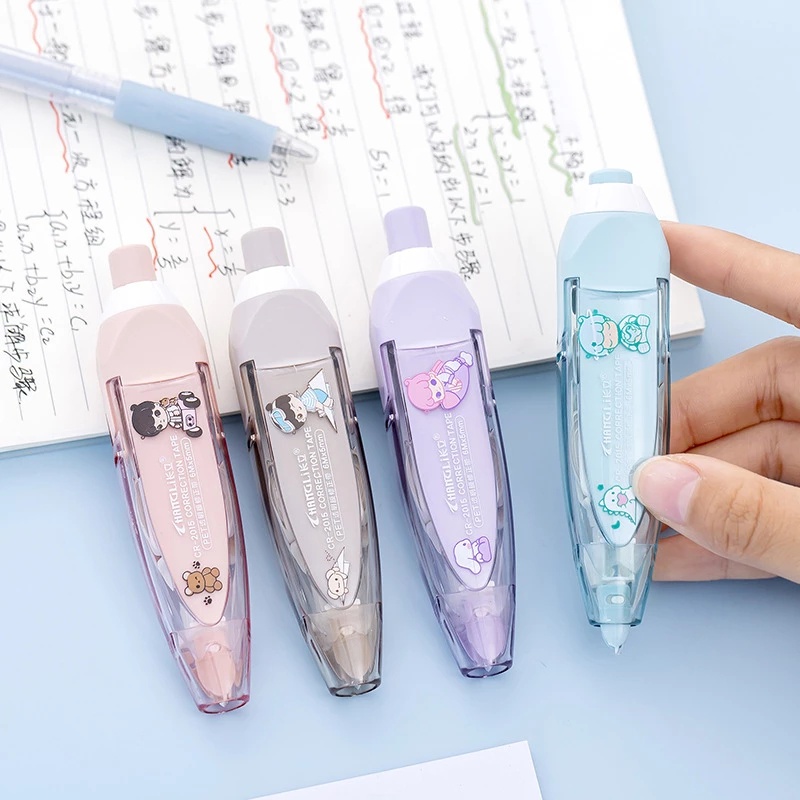 Correction Tape / Tip Ex Kertas Transparan Motif Kartun Hewan Untuk Stationery Pelajar