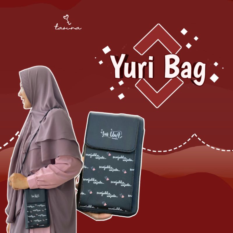 YURI BAG TAS SELEMPANG CEWEK TERKINI SLINGBAG TERBARU PREMIUM TAS UNA BY NYOONYO TAS OOTD MUSLIMAH