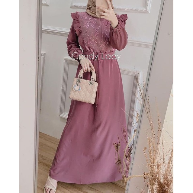 Baju Gamis Syari Syar I asdf Muslim Pesta Fashion Wanita Remaja Murah Terbaru Dress Polos 2020 2021