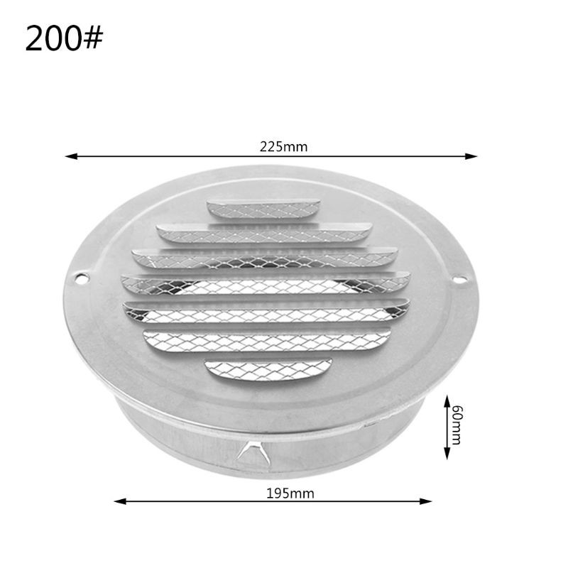 Stainless Steel Exterior Wall Air Vent Grille Round Ducting Ventilation Grilles