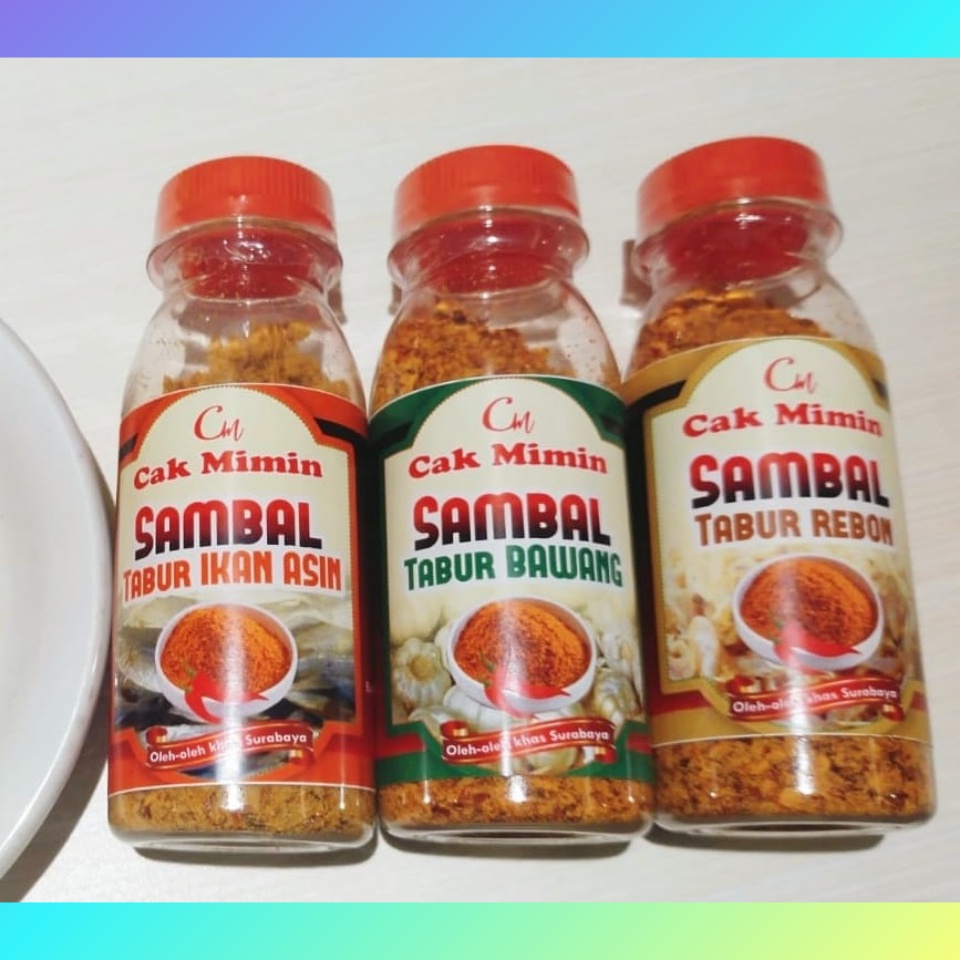 

Bumbu Sambal Tabur Cak Mimin - Rasa Bawang Ikan Asin dan Rebon