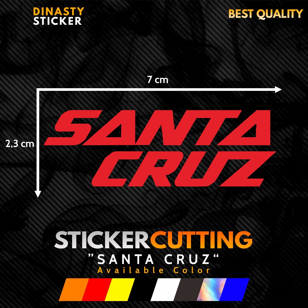 STICKER STIKER CUTTING SEPEDA SANTA CRUZ