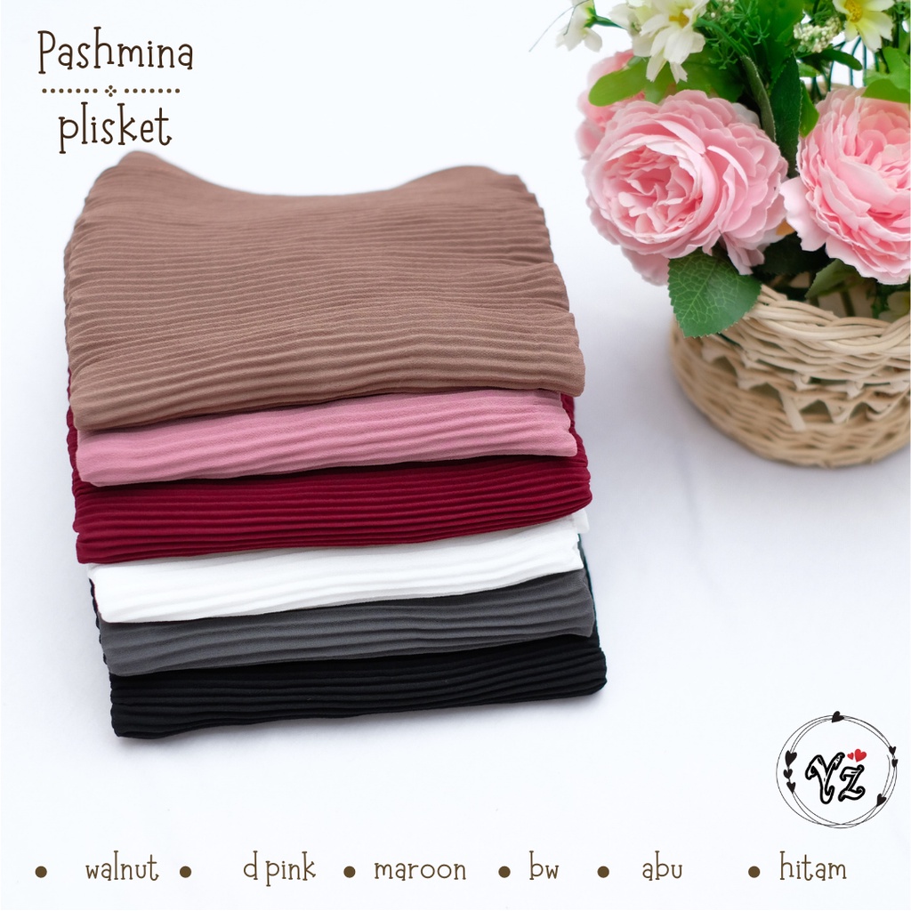 pashmina plisket for kids size M | pashmina instan anak 2-7thn