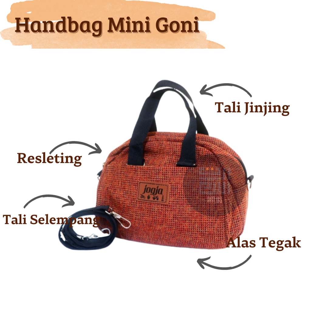 Tas selempang goni / handbag goni / tas Andin