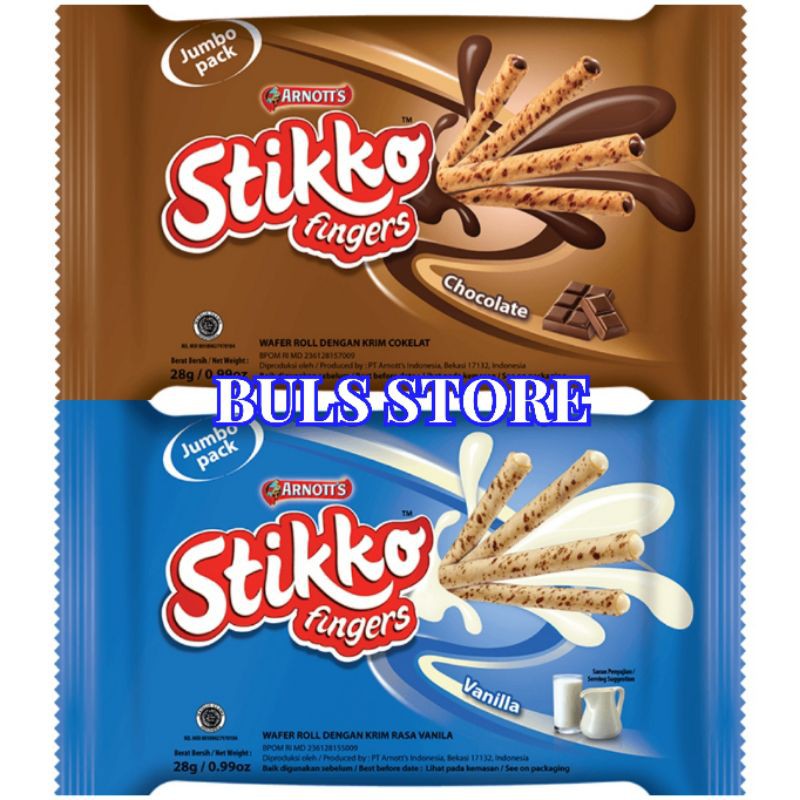 STIKKO Fingers Stick Wafer Roll 28gr/Tango Wafer BubbleGum 47gr