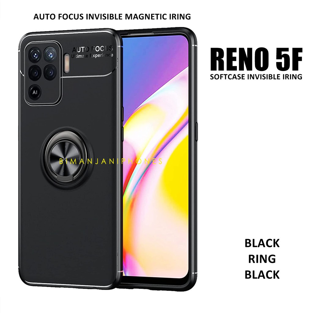 RENO 5 RENO 5F Reno 4 4F 4 Pro - Soft Case Auto Focus Invisible IRing Magnetic Case