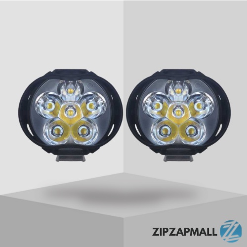 Lampu Tembak Motor LED High Beam 1000 Lumens 2 PCS / Lampu Tembak Sorot Motor Beat Matic Nmax Rx King Trail Super Terang LED Waterproof Mini / Lampu Motor LED Variasi Depan Super Terang Jarak Jauh Anti Kabut Anti Air Bulat Warna Putih Terang Murah Ori