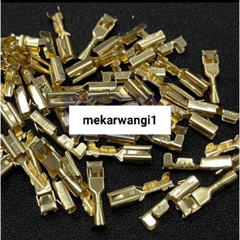 Skun Gepeng Female 2.8mm / Terminal Kabel Cewek 2.8 mm (isi 100 Pcs)