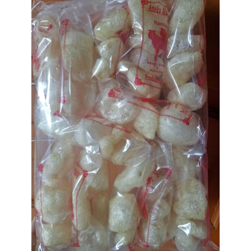 

Jajanan Cemilan Ringan Krupuk kulit asli kulit sapi