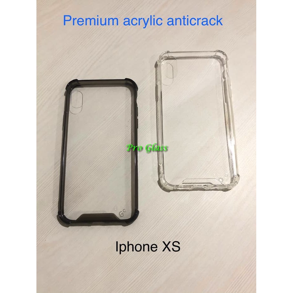 Iphone XR / XS / XS MAX Anticrack / Anti Crack / ACRYLIC Case MIka Silicone Silikon Premium