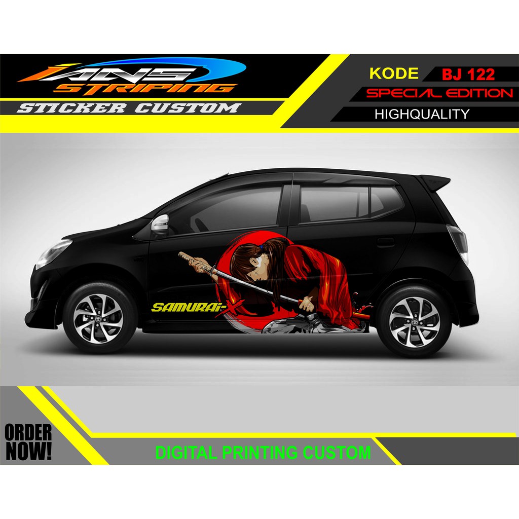 DECAL STICKER MOBIL AGYA AYLA SAMURAY