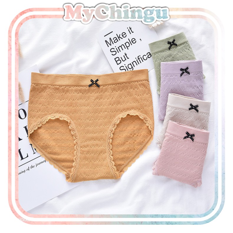 ❀ Chingu ❀ PW046 COD Celana Dalam Newest Graphene Panties Women's mid-rise hips Sexy Wanita Import