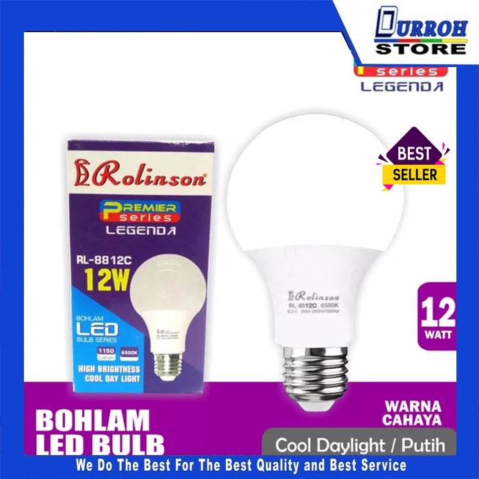 Lampu Bohlam LED 12 Watt Rolinson RL-8812C/RL 8812C Lampu Emergency LED 88% Hemat Energi