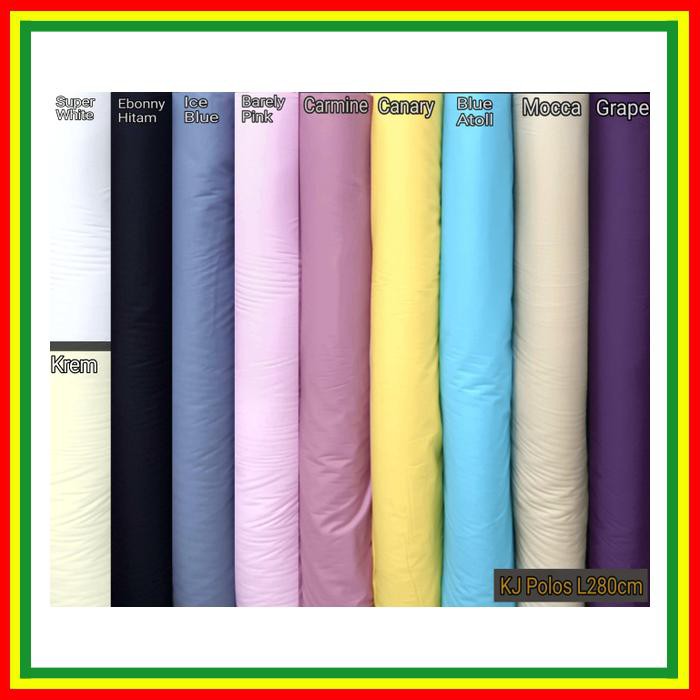 KAIN SPREI POLOS KATUN JEPANG LEBAR 280CM
