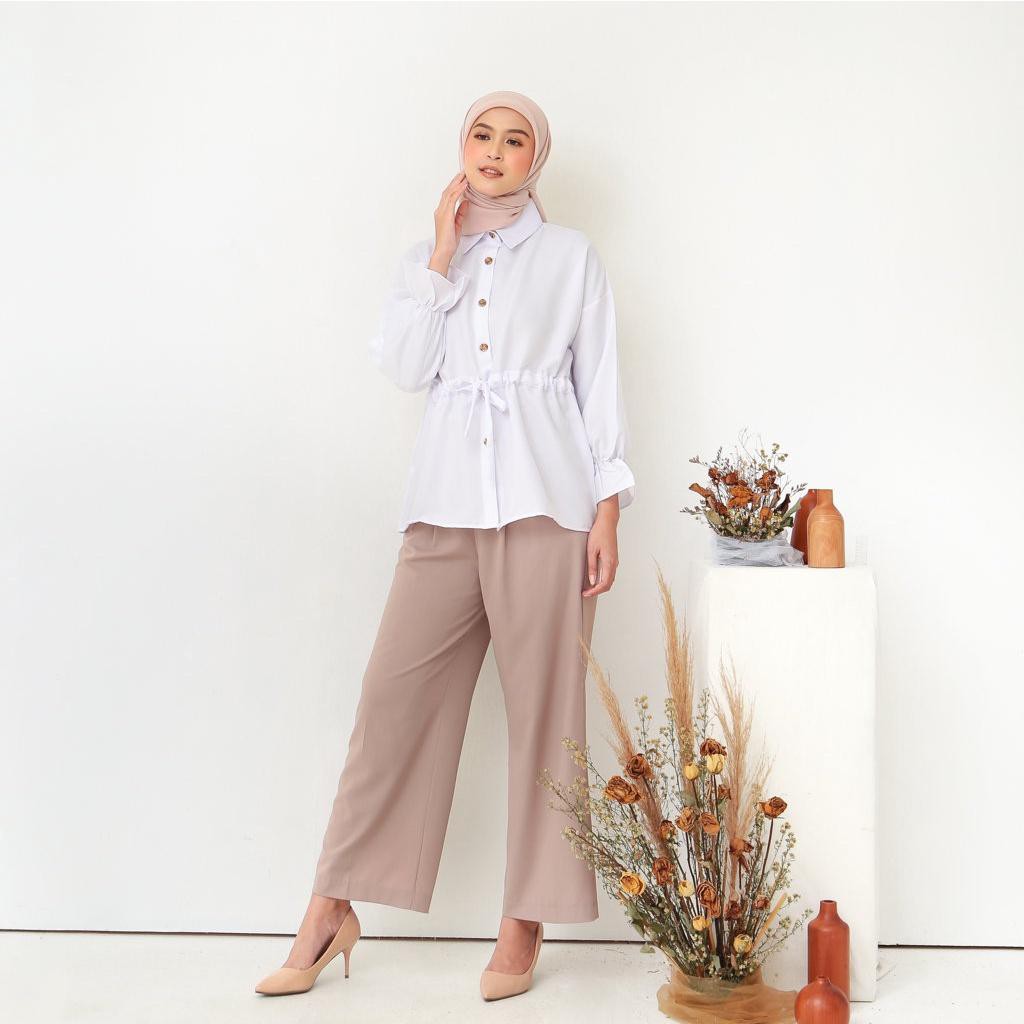 EVONNE Erecia Shirt White Oversize Pattern LD112 E74-04