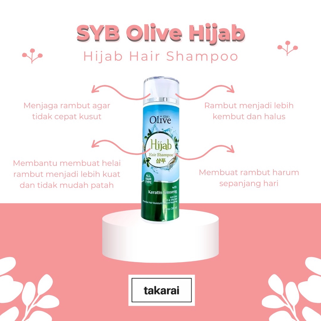 [ORI] SYB Olive Hijab Shampo Keratin Ginseng dengan Forrmula Khusus Rambut Wanita Berhijab