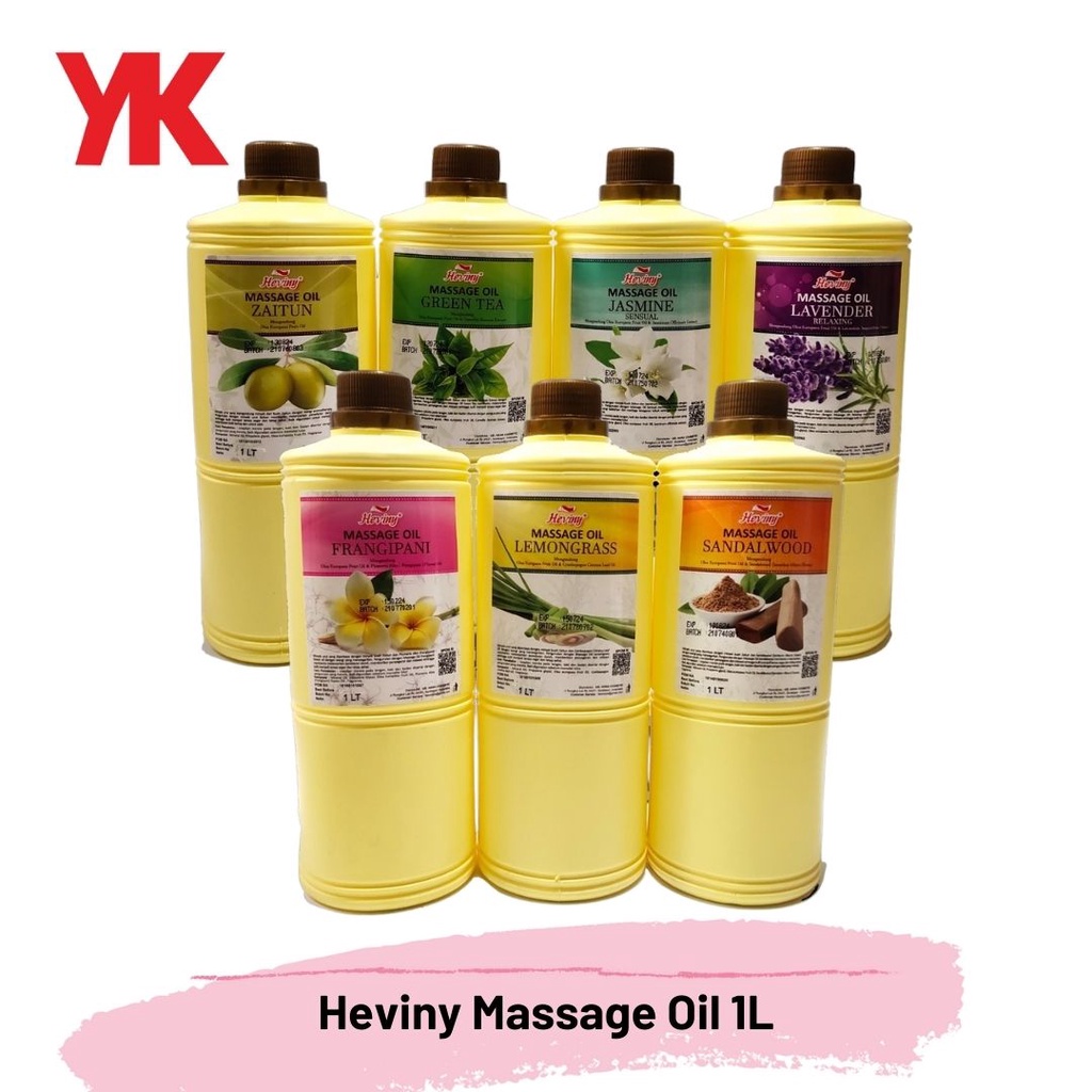 ☑️ YK ☑️ HEVINY Massage oil 1LT minyak pijit badan pijat